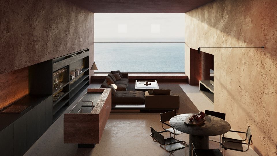 2 Bedroom Apartment in Lyvin | Uluwatu — V1 Red Travertine