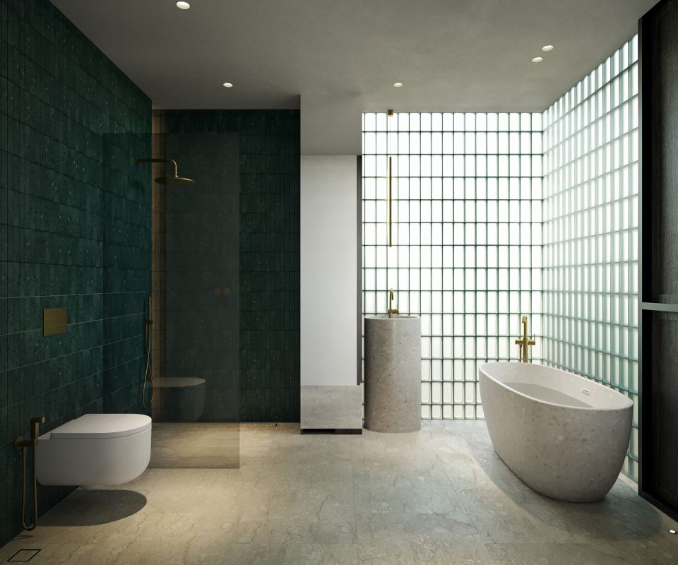 Garden Unit D - Master Bathroom 1
