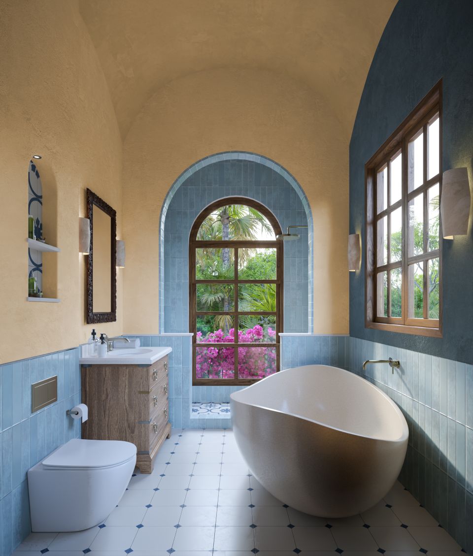 3BR Bathroom - Blue