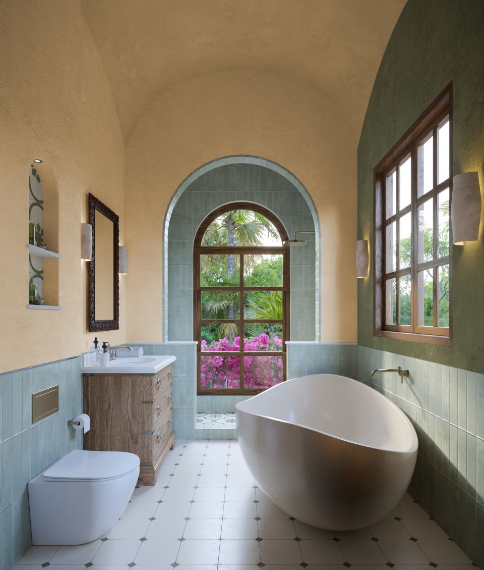 3BR Bathroom - Green