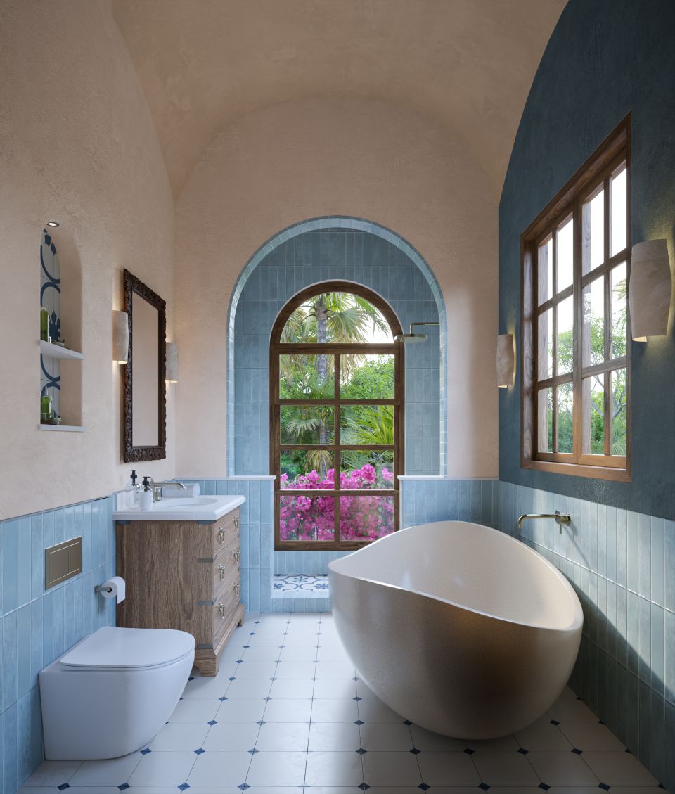 2BR Bathroom - Blue